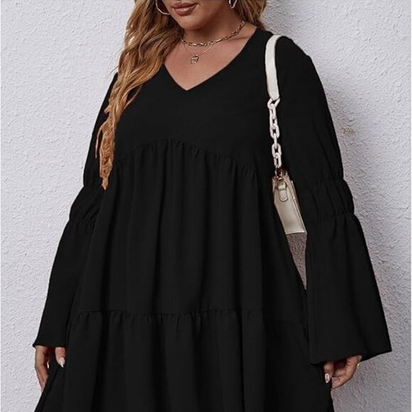 Black Tiered Swing Dress – Plus Sizes Multiple – NWOT - Picture 5 of 6